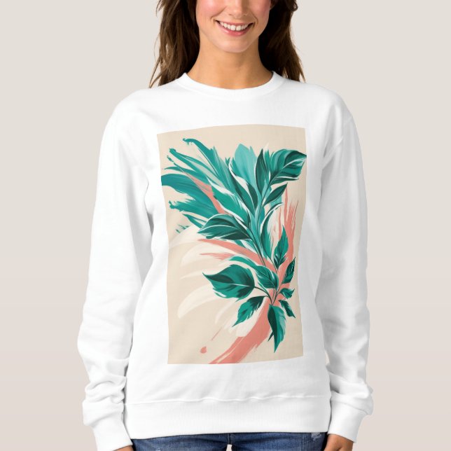 Sweatshirt Gras, imprimés floraux surdimensionnés (Devant)