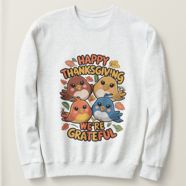 Sweatshirt Gratitude Flies (Design devant)
