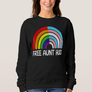 Sweatshirt Gratuit Tantes Hugues Arc-en-ciel Transgenre Drape
