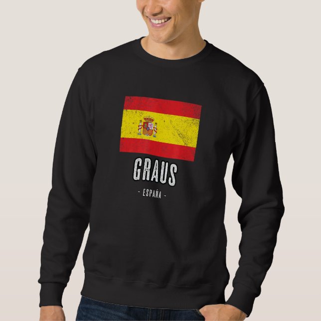 Sweatshirt Graus Espagne Es Drapeau Ville Bandera Ropa (Devant)