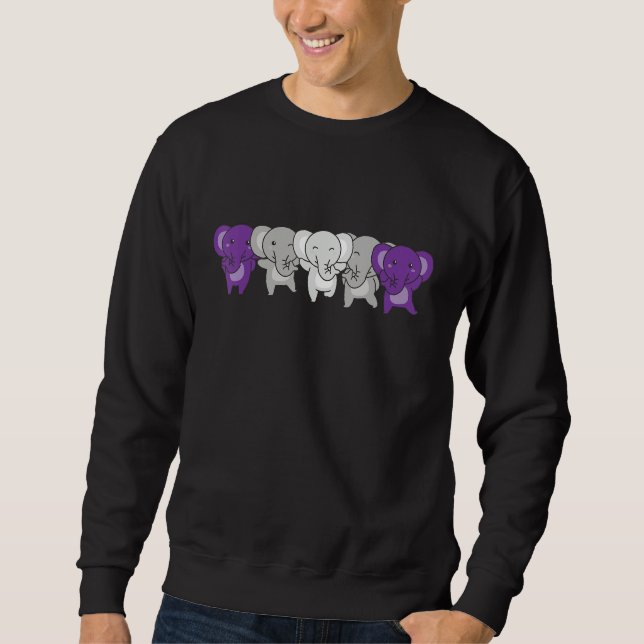 Sweatshirt Graysexual Flag Pride Month Lgbtq Graysexual Eleph (Devant)