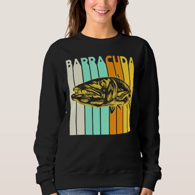 Sweatshirt Great Barracuda Cuda Pêche Faune Salle Wi-Fi (Devant)