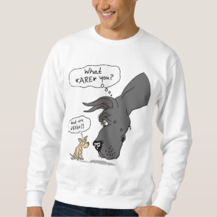 Sweatshirt Great Dane & Chihuahua Black