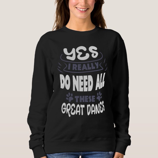 Sweatshirt Great Dane Paw Gentle Dog  Fur Parent German Masti (Devant)