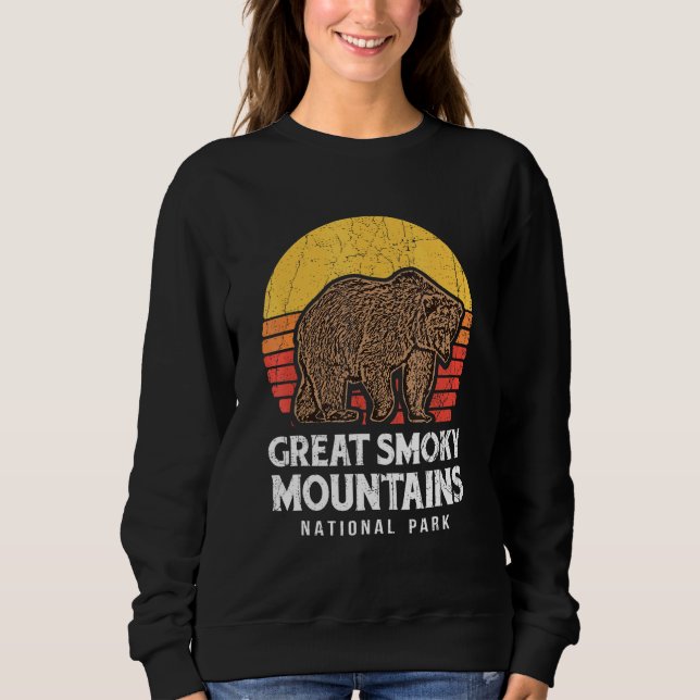 Sweatshirt Great Smotains National Park Us Black Bears (Devant)