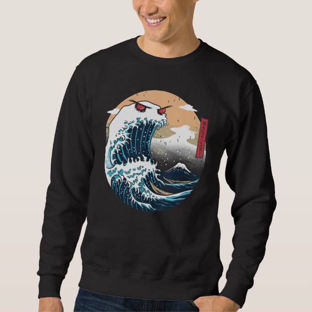 Sweatshirt Great Wave Off Kanagawa Cookiegawa Japanese Aesthe (Devant)