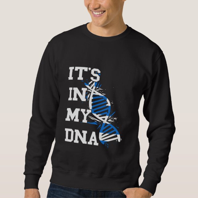 Sweatshirt Grèce C'est Dans Mon ADN Drapeau Hellénique Grec G (Devant)