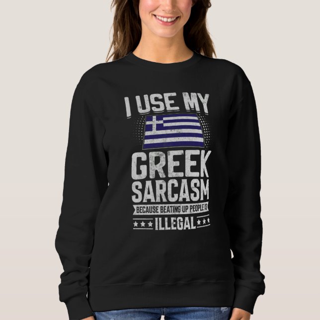 Sweatshirt Grèce Drapeau Souvenirs Pour Grecs Hommes & Femmes (Devant)