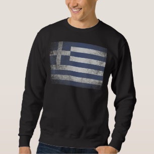 Sweatshirt Grèce Grec Fierté Drapeau Pays Accueil Flamme corr