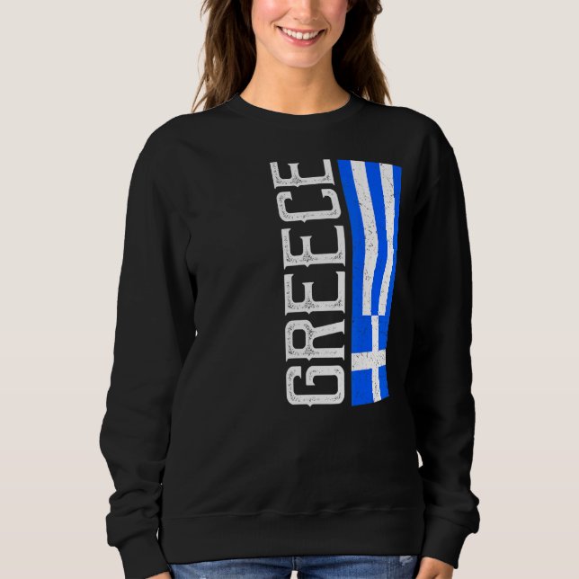 Sweatshirt Grèce Heritage Pride Pays Soutien Drapeau grec (Devant)
