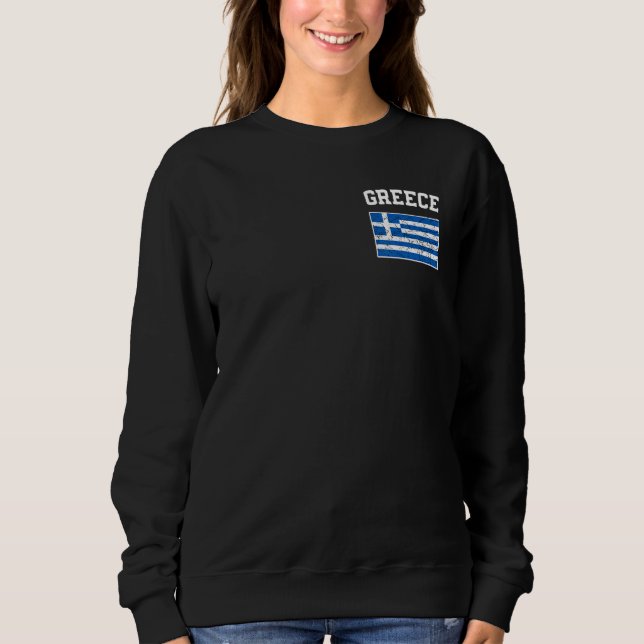 Sweatshirt Greece Greek Flag Pride Family Men Women Kids Athe (Devant)