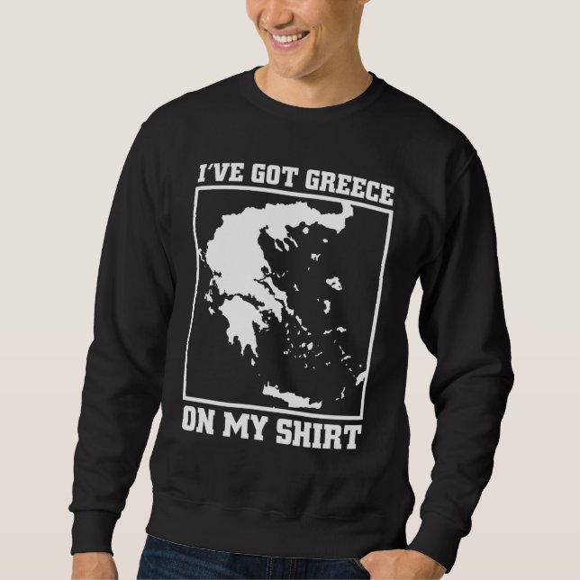 Sweatshirt Greece Map  For Europe Greek Pun  Men Women (Devant)