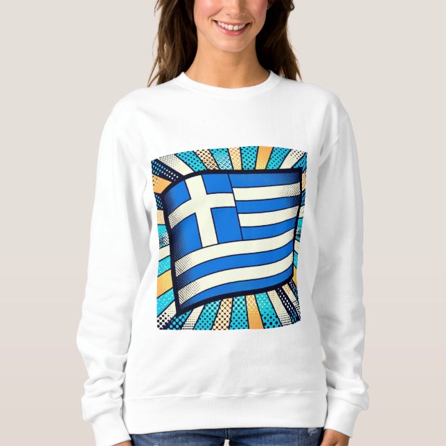 Sweatshirt Greek flag (Devant)