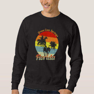 Sweatshirt Green Cove Springs Floride Retro Tropical Palm Tre
