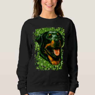 Sweatshirt Green Rottweiler Chien race St Patrick S Day Chien