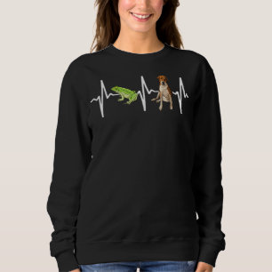 Sweatshirt Green Tree Frog Black Labrador Retriever Hearbeat