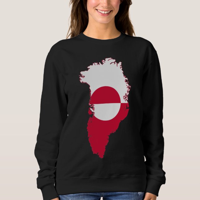 Sweatshirt Greenland- flag in country T-Shirt Hoodie (Devant)