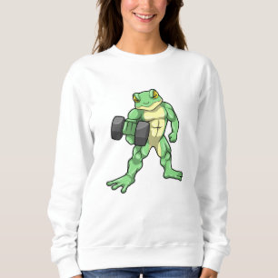 Sweatshirt Grenouille à Bodybuilding avec Dumbbell