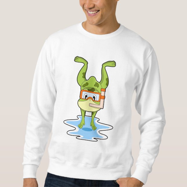 Sweatshirt Grenouille à la plongée avec tuba (Devant)