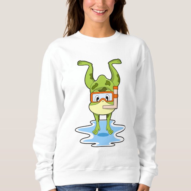 Sweatshirt Grenouille à la plongée avec tuba (Devant)