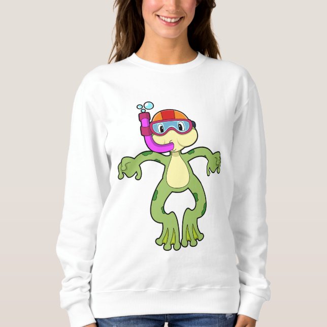 Sweatshirt Grenouille à la plongée avec tuba (Devant)