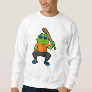 Sweatshirt Grenouille au baseball avec batte de baseball et l