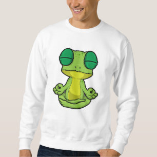 Sweatshirt Grenouille au yoga en jambe croisée