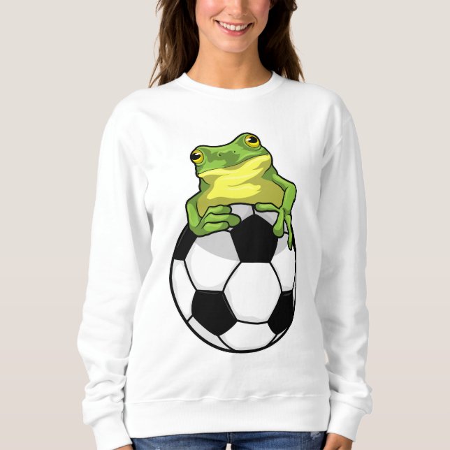Sweatshirt Grenouille avec balle de football (Devant)