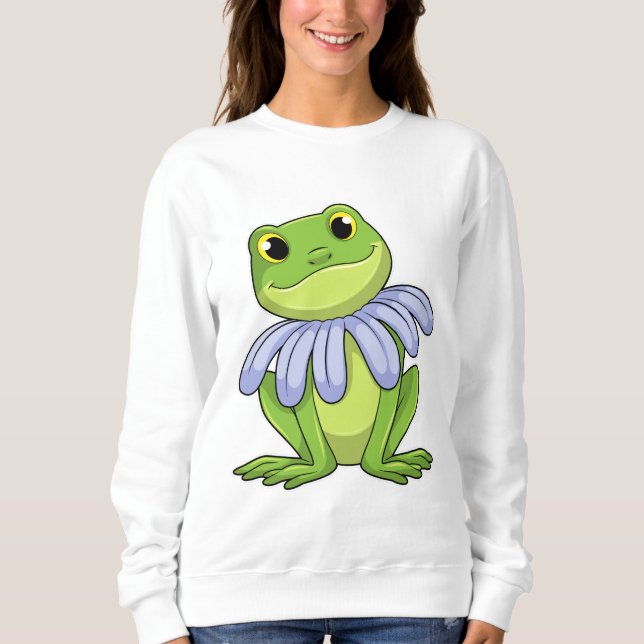 Sweatshirt Grenouille avec marguerite (Devant)