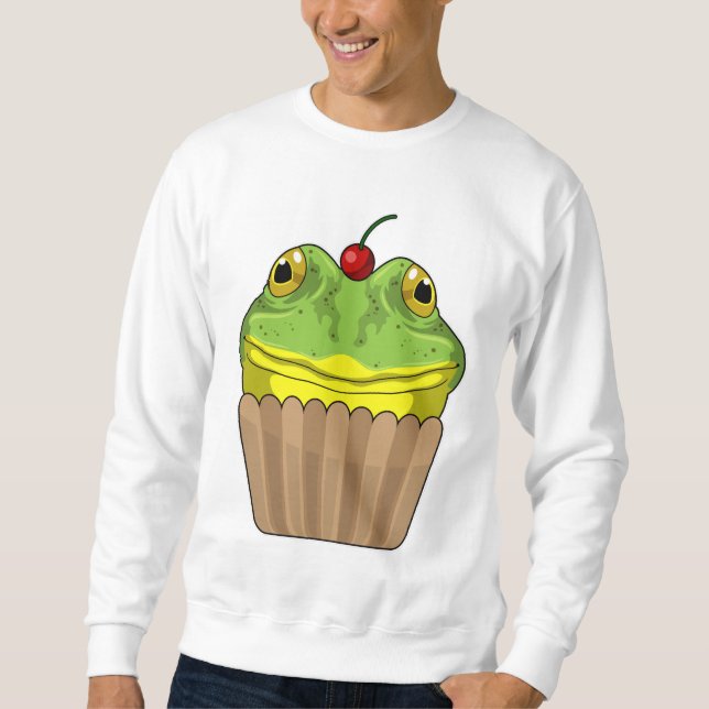 Sweatshirt Grenouille avec muffin (Devant)
