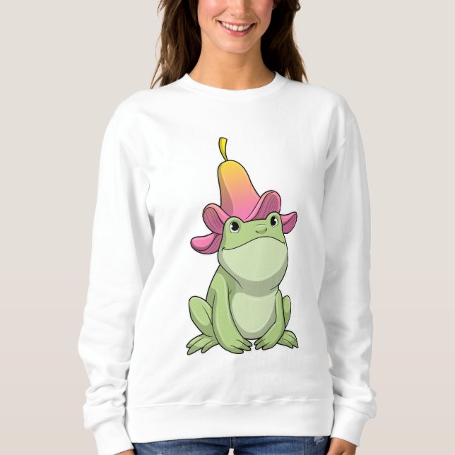 Sweatshirt Grenouille avec Plumeria (Devant)