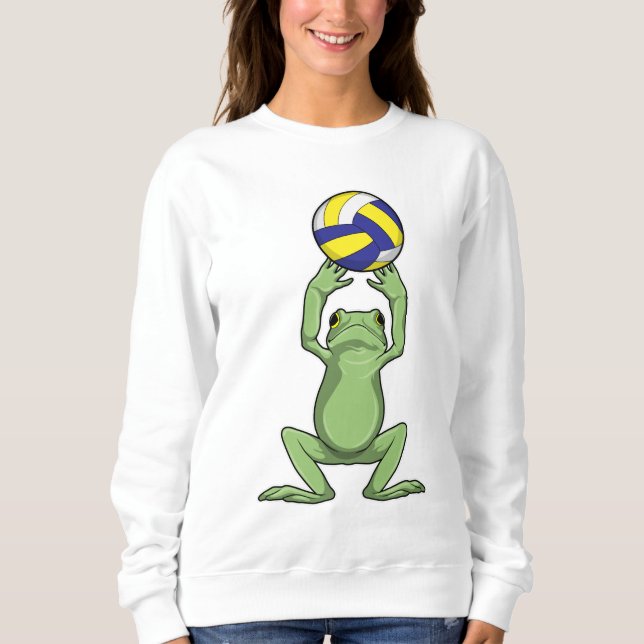 Sweatshirt Grenouille avec volleyball (Devant)