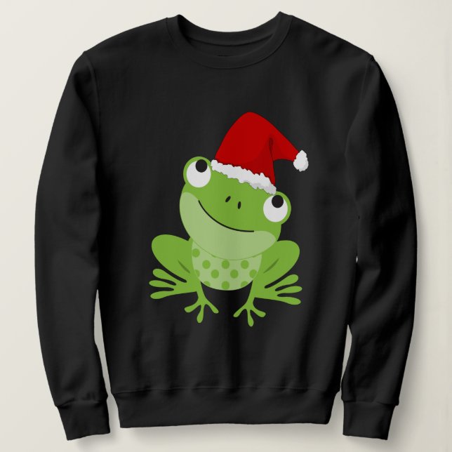 Sweatshirt Grenouille de Noël (Design devant)
