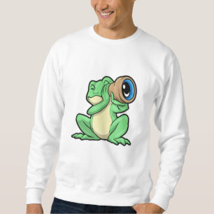 Sweatshirt Grenouille en astronomie avec télescope