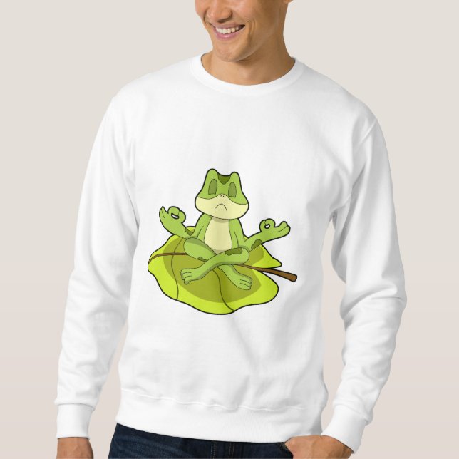 Sweatshirt Grenouille en méditation (Devant)