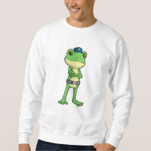 Sweatshirt Grenouille en tant qu'agent de police avec casquet
