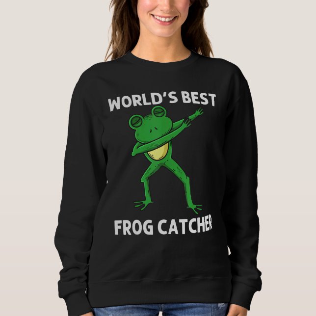 Sweatshirt Grenouille Pour Enfants Garçons Dabbing Green Tree (Devant)