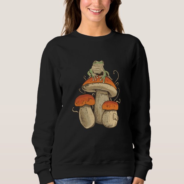 Sweatshirt Grenouille sur champignon (Devant)