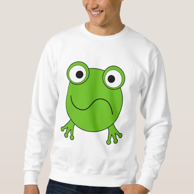 Sweatshirt Grenouille verte. Regard confus (Devant)