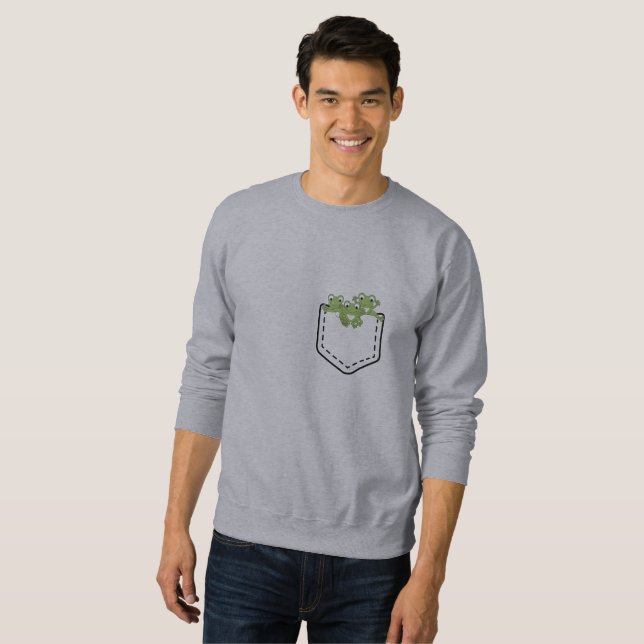 Sweatshirt Grenouilles dans une poche (Devant entier)