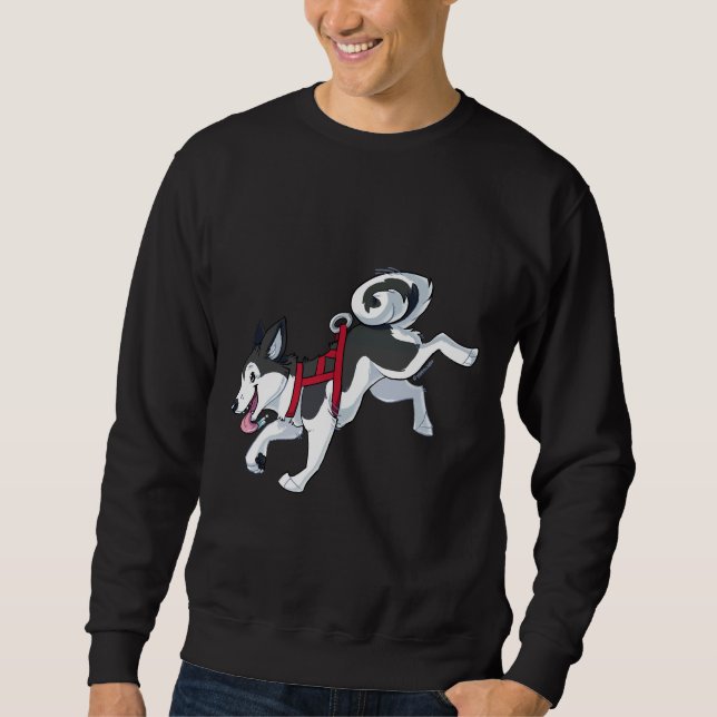 Sweatshirt Grey Husky Running (Devant)
