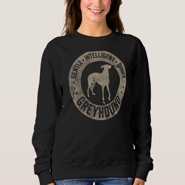 Sweatshirt Greyhound Chien Design Cool Chien Propriétaire Vin (Devant)