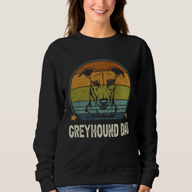 Sweatshirt Greyhound Dog Dad Vintage Fathers Day (Devant)