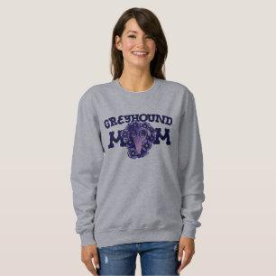 Sweatshirt Greyhound Maman mignonne Violet Gryhounds adoption