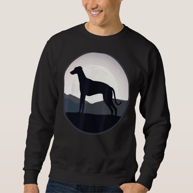 Sweatshirt Greyhound Windhound Retro 15 (Devant)
