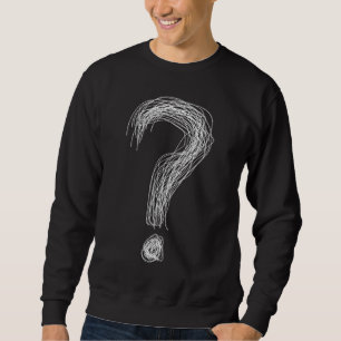 Sweatshirt Gribouillis confus Point d'interrogation Chaos Sur