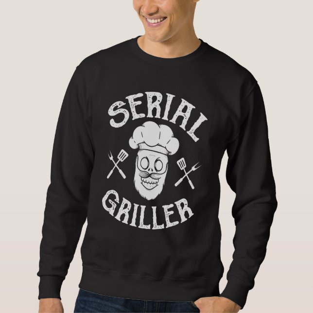 Sweatshirt Grill & Viande & Couteau & Griller de série Chef (Devant)