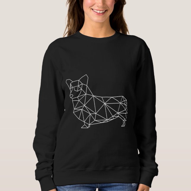 Sweatshirt Grille miniature en polygone de Corgi (Devant)