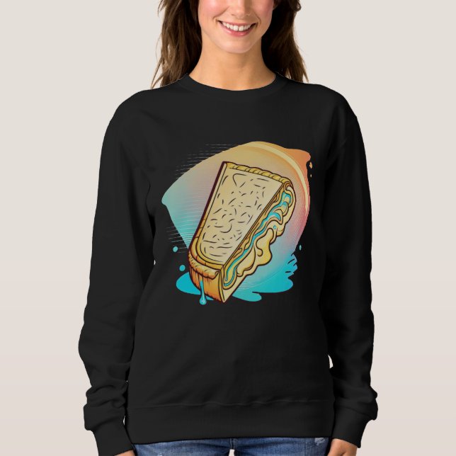 Sweatshirt Grilled Cheese Vaporwave 90s and 80s Aesthetic (Devant)