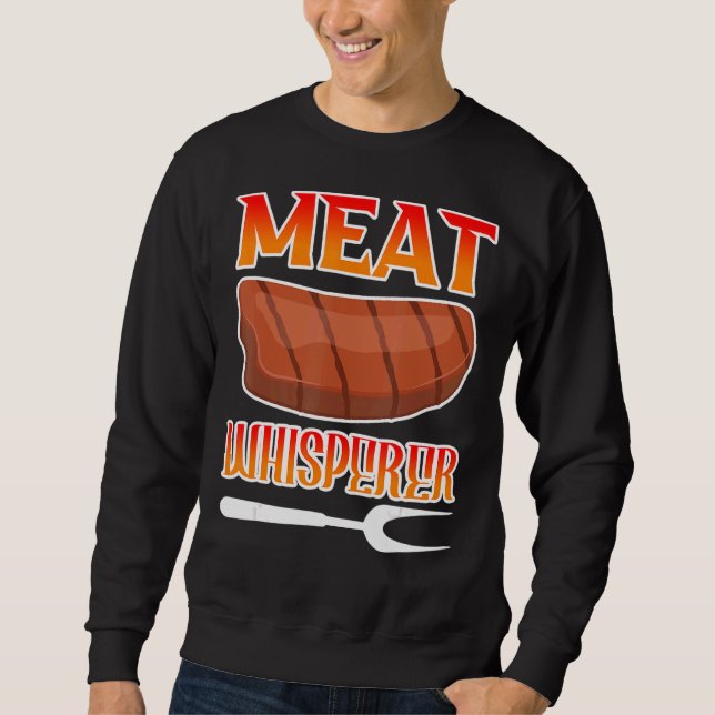 Sweatshirt Griller Hommes de viande Whisperer Grill (Devant)